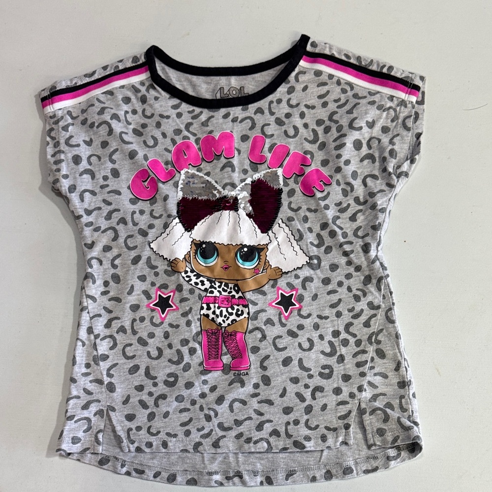 L.O.L. Surprise! Glam Life Kids Tee - Gray and Pink